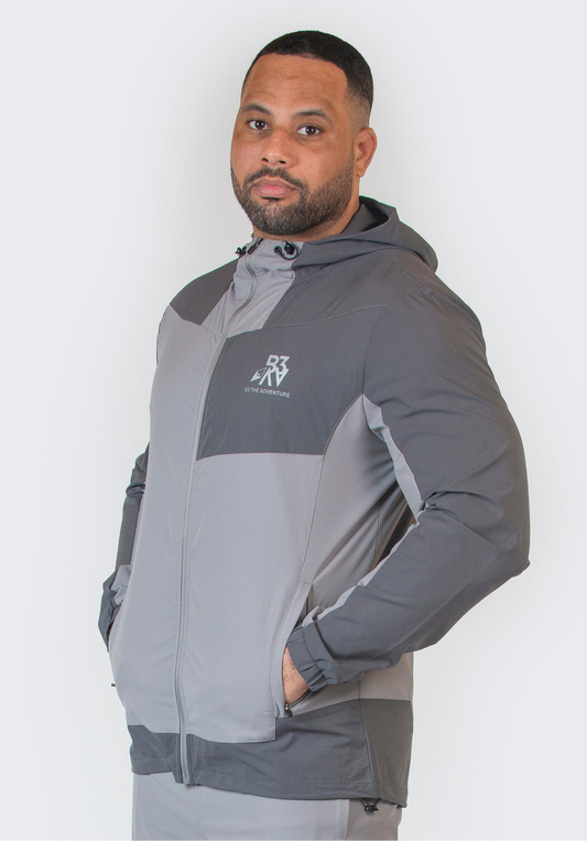 Men’s Pioneer.1 Tracksuit Jacket- Light Grey/Dark Grey