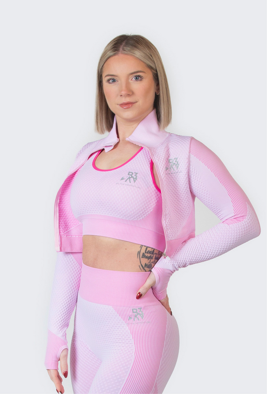 Women's Element.1 Crop Full Zip Pink Jacket