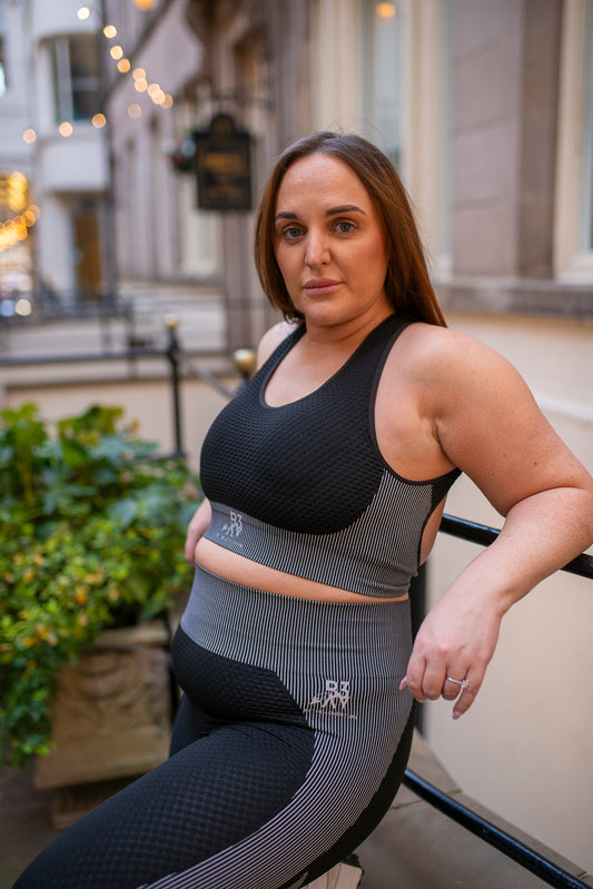 Women's Element.1 Cross Hatch Black/Grey Sports Bra