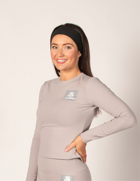 Women's Endeavour Stone Grey Long Sleeve Sports Top