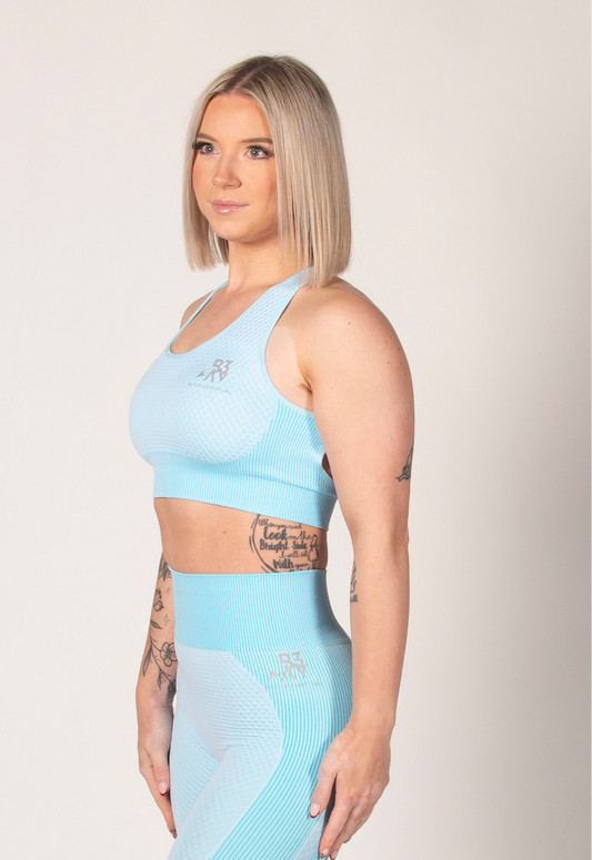 Women's Element.1 Breeze Blue Cross Hatch Sports Bra