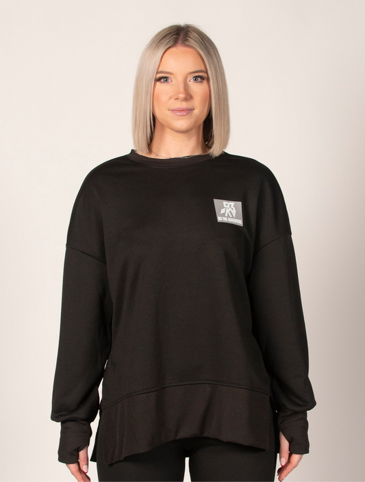 Women's Odyssey Black Oversized Jumper