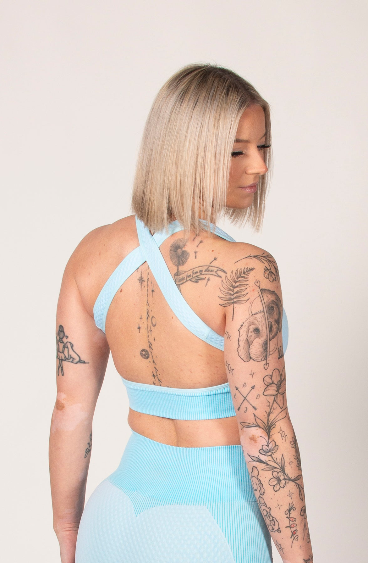 Women's Element.1 Breeze Blue Cross Hatch Sports Bra