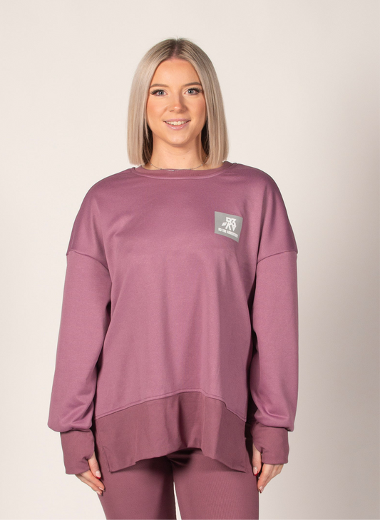 Women's Odyssey Mauve Oversized Jumper