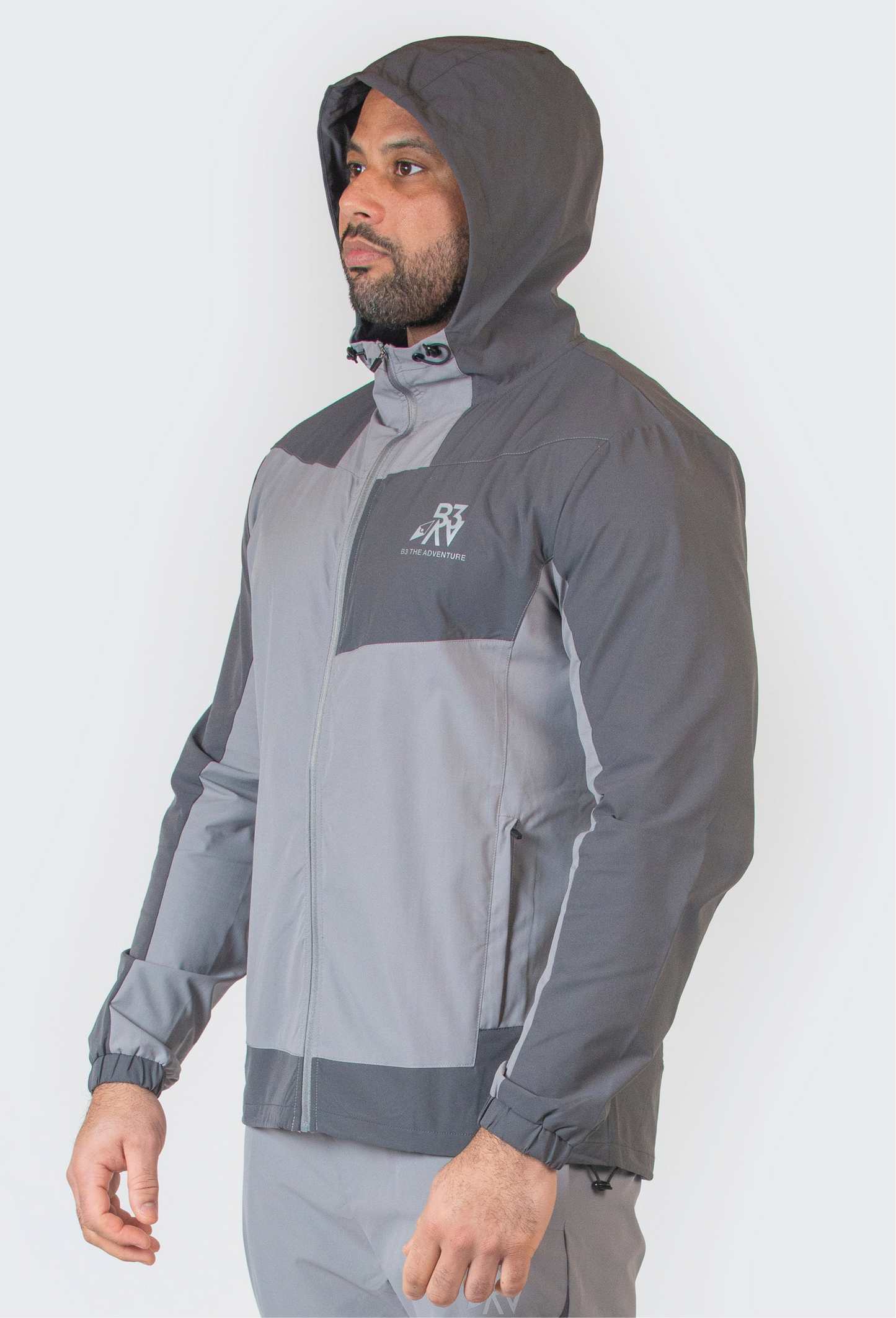 Men’s Pioneer.1 Tracksuit Jacket- Light Grey/Dark Grey