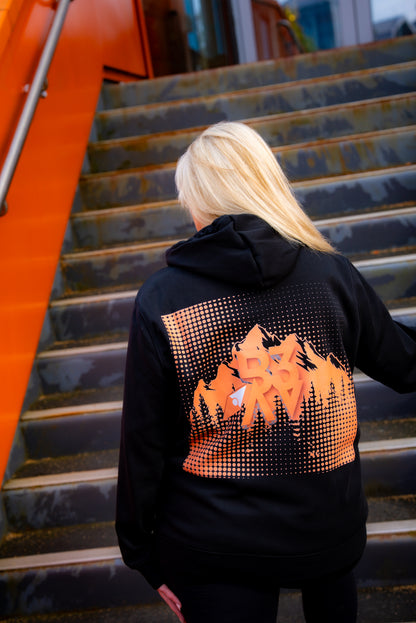 Women's UNBOUND // ROGUE BLACK & ORANGE HOODIE
