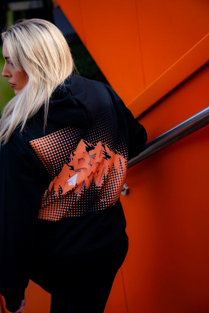 Women's UNBOUND // ROGUE BLACK & ORANGE HOODIE