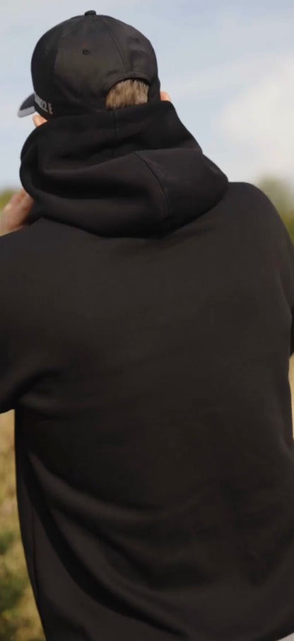 Mens Altitude Hoodie. Black - White Logo