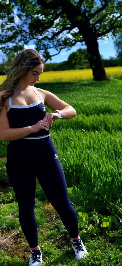 Women's Luna Leggings - Black/ White