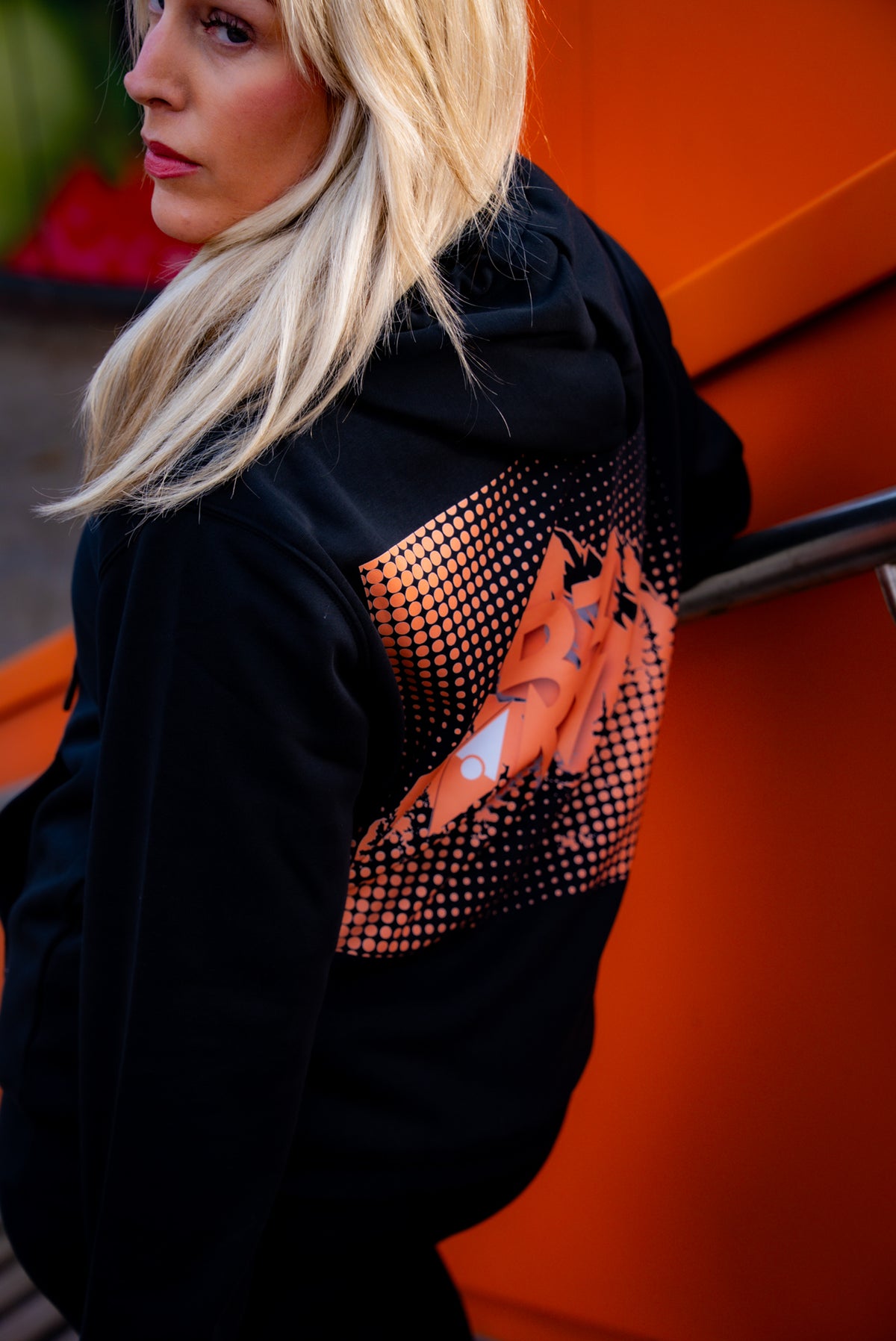 Women's UNBOUND // ROGUE BLACK & ORANGE HOODIE