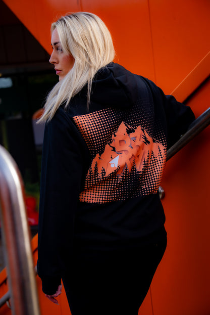 Women's UNBOUND // ROGUE BLACK & ORANGE HOODIE