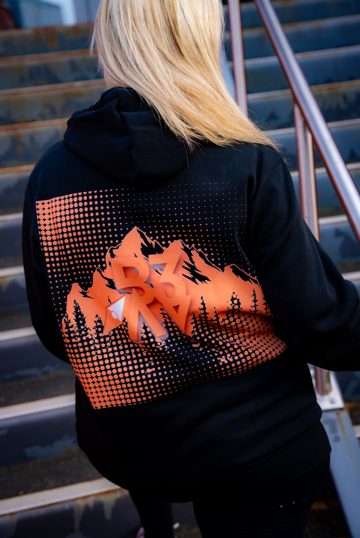 Women's UNBOUND // ROGUE BLACK & ORANGE HOODIE