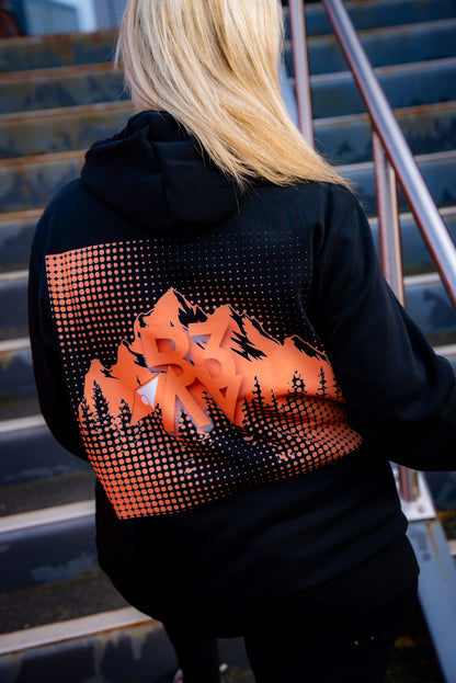Women's UNBOUND // ROGUE BLACK & ORANGE HOODIE