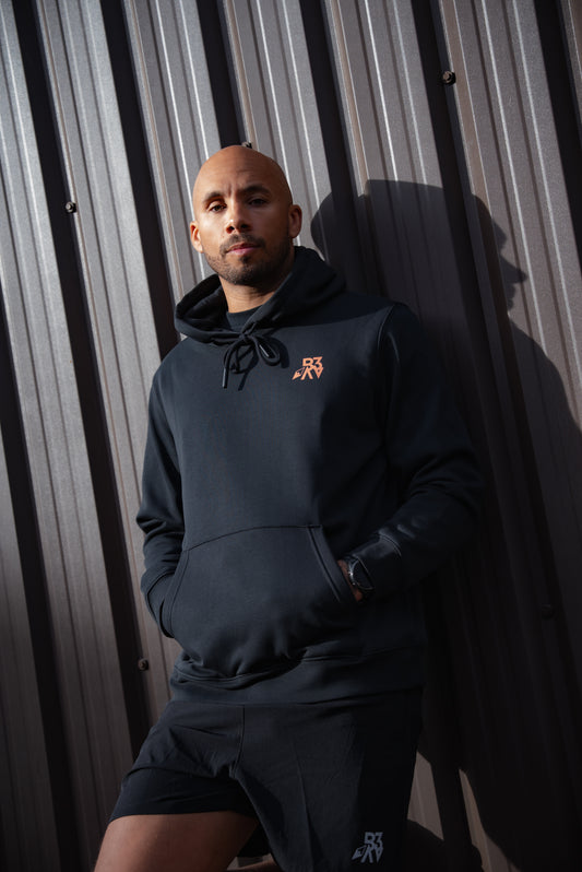 Men's UNBOUND // ROGUE BLACK & ORANGE HOODIE