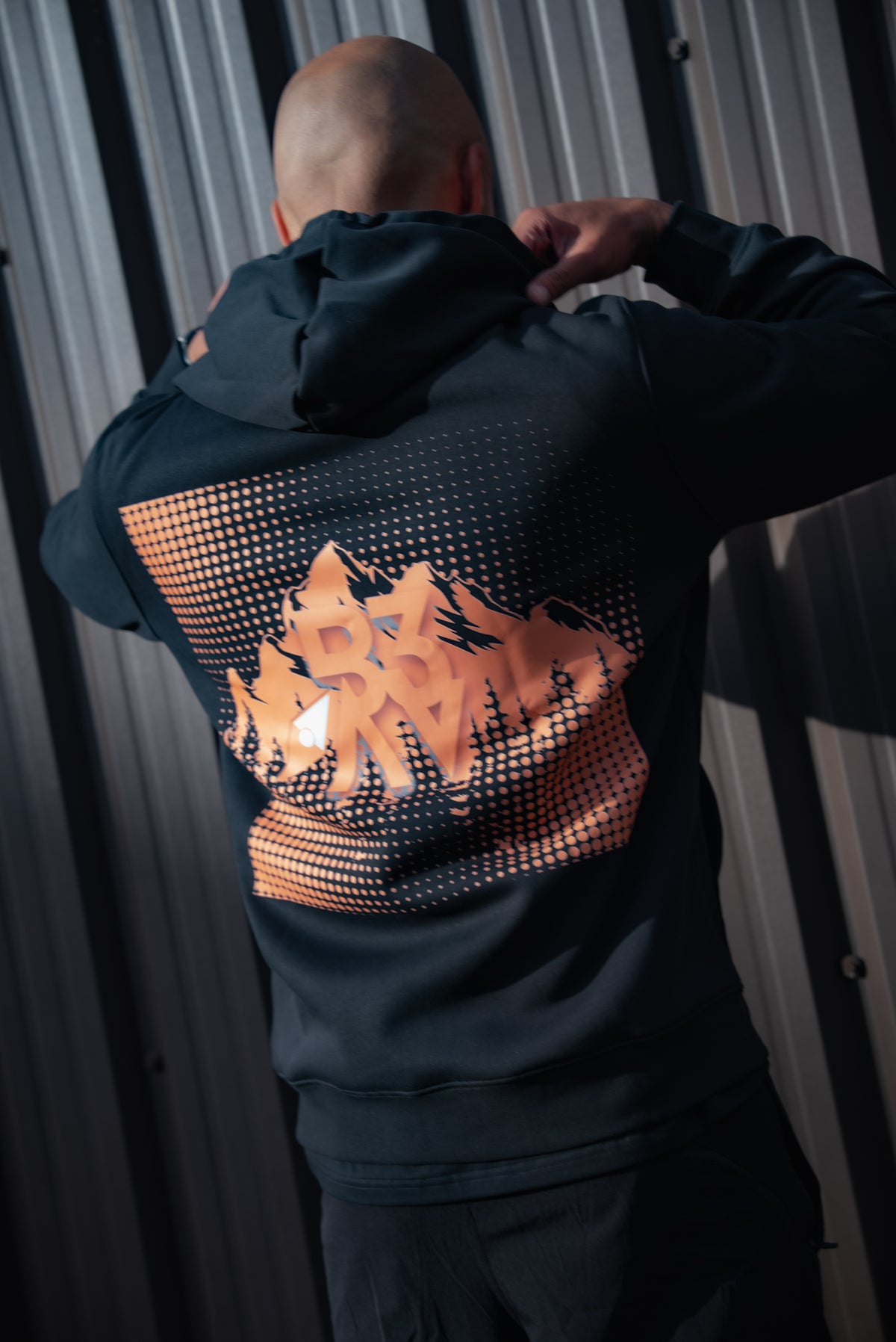 Men's UNBOUND // ROGUE BLACK & ORANGE HOODIE