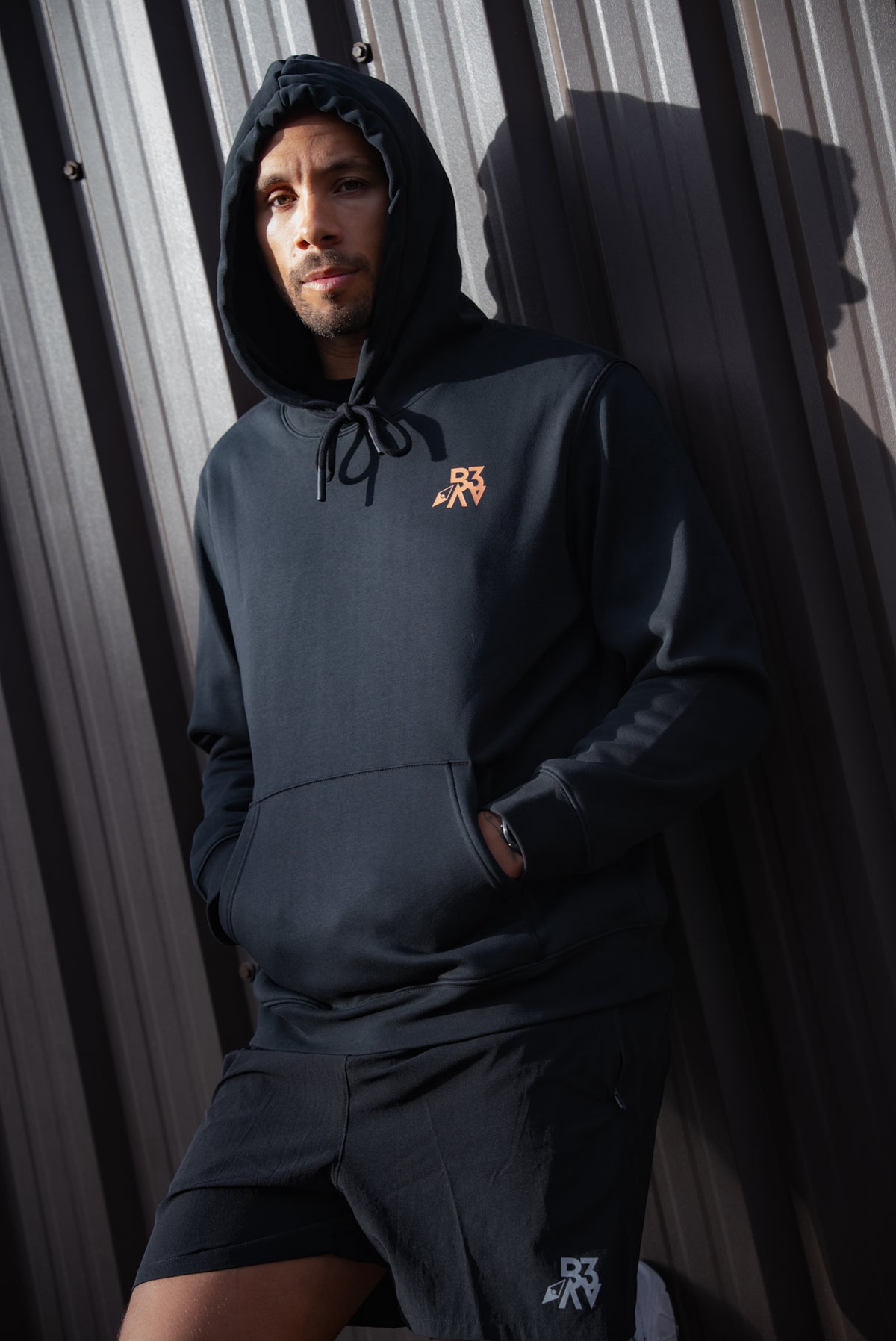 Men's UNBOUND // ROGUE BLACK & ORANGE HOODIE